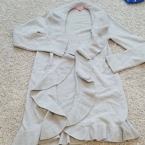 Lilly Pulitzer Long Ruffle Cashmere Sweater 40 obo